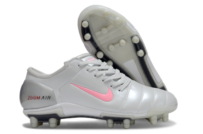 Men's Nike Air Zoom Total 90 III FG Firm Ground Low-Tops Football Boots - Silver/Pink/Red