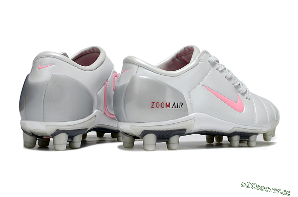 Men's Nike Air Zoom Total 90 III FG Firm Ground Low-Tops Football Boots - Silver/Pink/Red 6