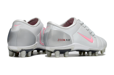 Men's Nike Air Zoom Total 90 III FG Firm Ground Low-Tops Football Boots - Silver/Pink/Red