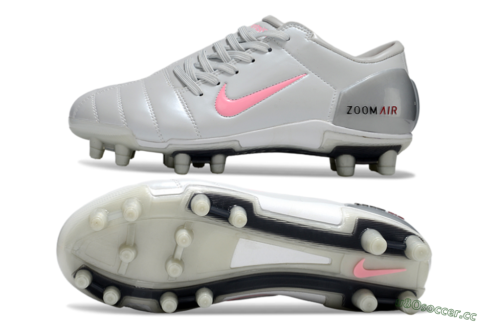 Men's Nike Air Zoom Total 90 III FG Firm Ground Low-Tops Football Boots - Silver/Pink/Red 1