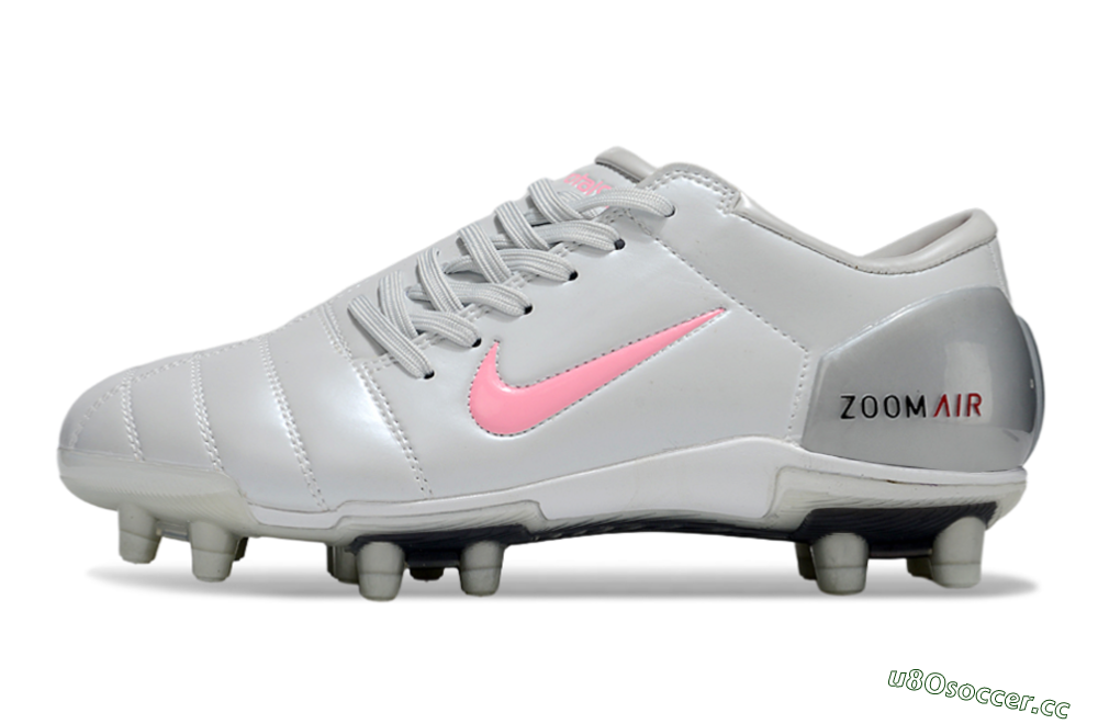 Men's Nike Air Zoom Total 90 III FG Firm Ground Low-Tops Football Boots - Silver/Pink/Red 0