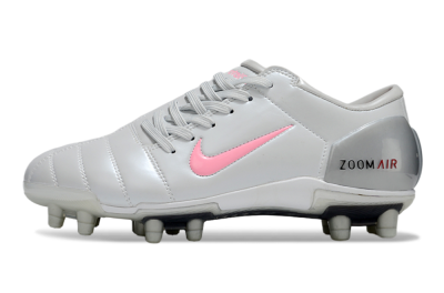 Men's Nike Air Zoom Total 90 III FG Firm Ground Low-Tops Football Boots - Silver/Pink/Red