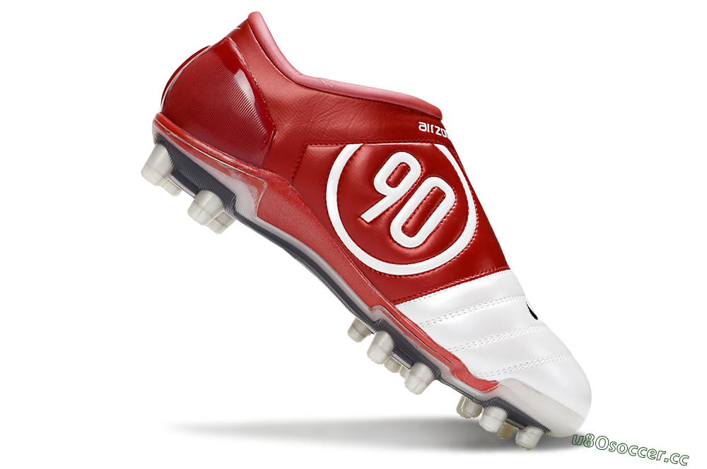 Men's Nike Air Zoom Total 90 III FG Firm Ground Low-Tops Football Boots - White/Black/Red 4