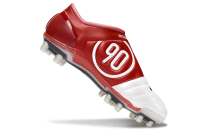 Men's Nike Air Zoom Total 90 III FG Firm Ground Low-Tops Football Boots - White/Black/Red