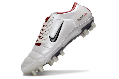 Men's Nike Air Zoom Total 90 III FG Firm Ground Low-Tops Football Boots - White/Black/Red