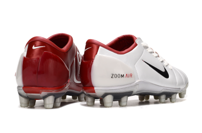 Men's Nike Air Zoom Total 90 III FG Firm Ground Low-Tops Football Boots - White/Black/Red