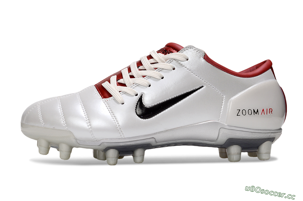 Men's Nike Air Zoom Total 90 III FG Firm Ground Low-Tops Football Boots - White/Black/Red 0