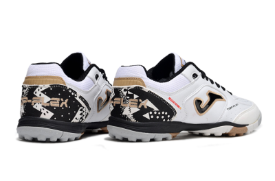 Men's Joma Top Flex TF Artificial Turf Low-Tops Football Shoes - White/Black/Brown