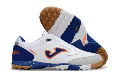Men's Joma Top Flex TF Artificial Turf Low-Tops Football Shoes - White/Red/Blue