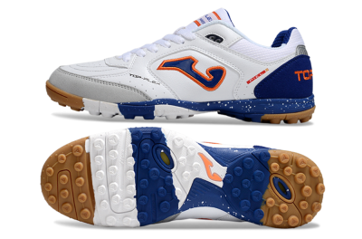 Men's Joma Top Flex TF Artificial Turf Low-Tops Football Shoes - White/Red/Blue