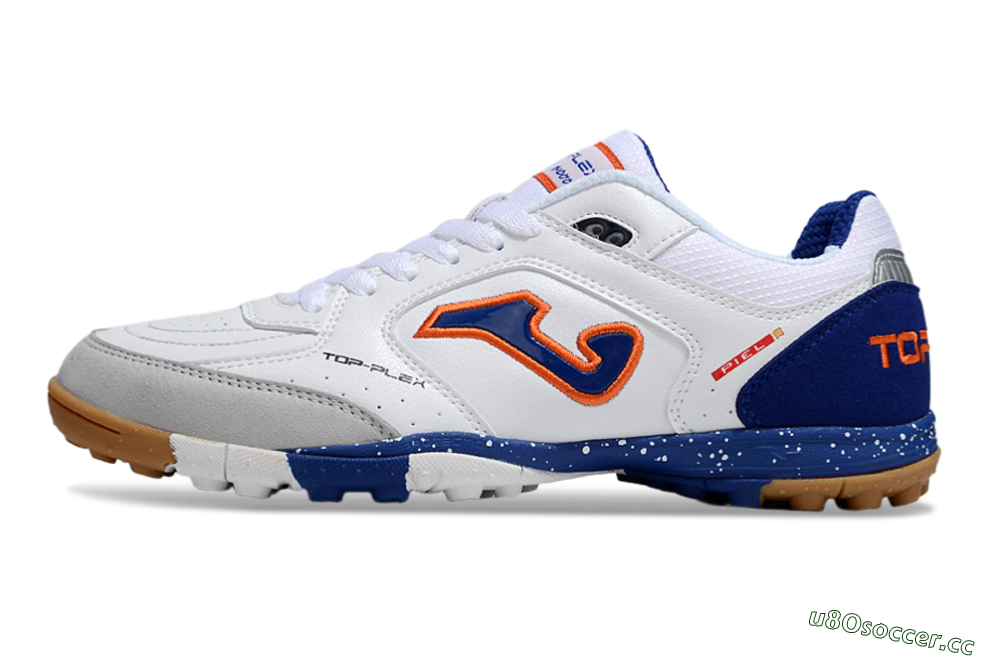 Men's Joma Top Flex TF Artificial Turf Low-Tops Football Shoes - White/Red/Blue 0