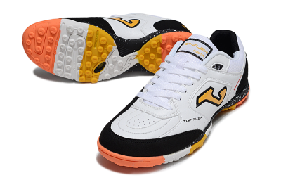 Men's Joma Top Flex TF Artificial Turf Low-Tops Football Shoes - White/Yellow/Black
