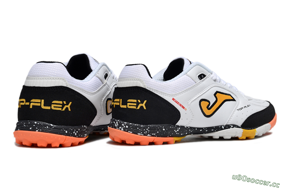 Men's Joma Top Flex TF Artificial Turf Low-Tops Football Shoes - White/Yellow/Black 4