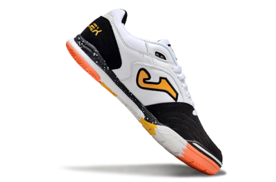 Men's Joma Top Flex IC Indoor & Futsal Low-Tops Football Shoes - White/Black/Yellow