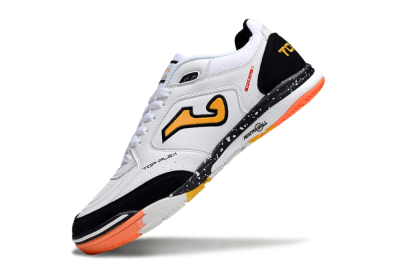 Men's Joma Top Flex IC Indoor & Futsal Low-Tops Football Shoes - White/Black/Yellow