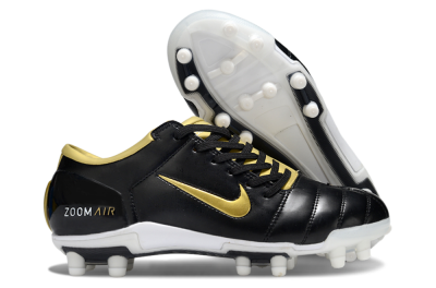 Men's Nike Air Zoom Total 90 III FG Firm Ground Low-Tops Football Boots - Black/Gold/White