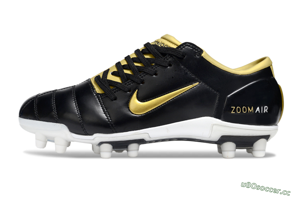 Men's Nike Air Zoom Total 90 III FG Firm Ground Low-Tops Football Boots - Black/Gold/White 0