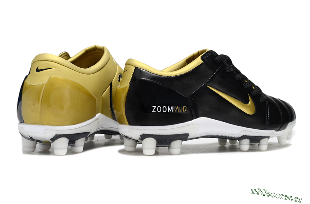 Men's Nike Air Zoom Total 90 III FG Firm Ground Low-Tops Football Boots - Black/Gold/White 6