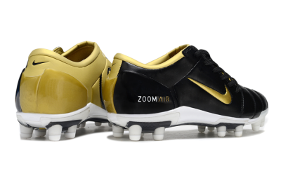 Men's Nike Air Zoom Total 90 III FG Firm Ground Low-Tops Football Boots - Black/Gold/White