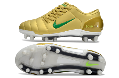 Men's Nike Air Zoom Total 90 III FG Firm Ground Low-Tops Football Boots - Gold/Green/White