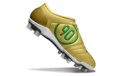 Men's Nike Air Zoom Total 90 III FG Firm Ground Low-Tops Football Boots - Gold/Green/White