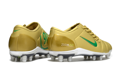 Men's Nike Air Zoom Total 90 III FG Firm Ground Low-Tops Football Boots - Gold/Green/White