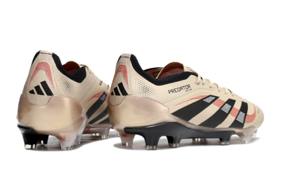 Men's Adidas Predator 25 Elite FG Firm Ground Low-Tops Football Boots - Gold/Black/Red
