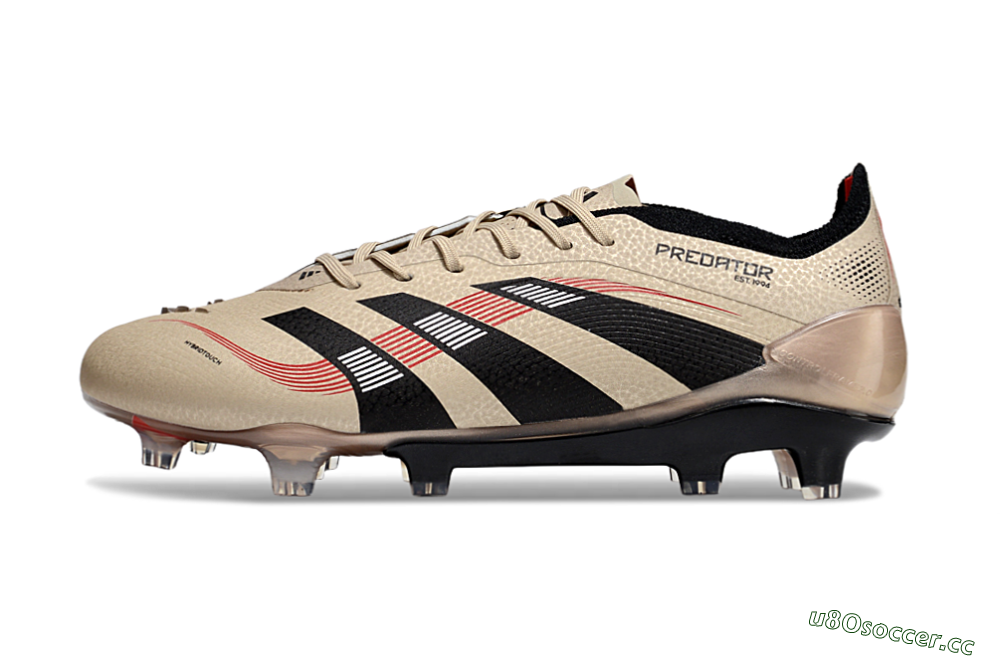 Men's Adidas Predator 25 Elite FG Firm Ground Low-Tops Football Boots - Gold/Black/Red 0