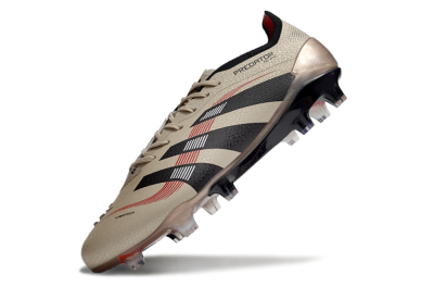 Men's Adidas Predator 25 Elite FG Firm Ground Low-Tops Football Boots - Gold/Black/Red