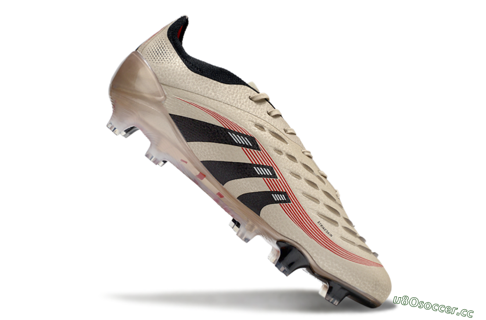 Men's Adidas Predator 25 Elite FG Firm Ground Low-Tops Football Boots - Gold/Black/Red 4