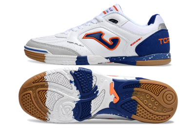 Men's Joma Top Flex IC Indoor & Futsal Low-Tops Football Shoes - White/Red/Blue