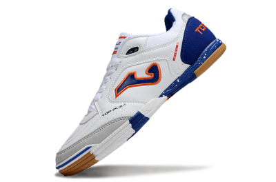 Men's Joma Top Flex IC Indoor & Futsal Low-Tops Football Shoes - White/Red/Blue