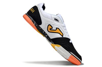 Men's Joma Top Flex IC Indoor & Futsal Low-Tops Football Shoes - White/Black/Yellow