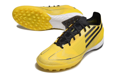 Men's Adidas F50 Pro TF Artificial Turf Low-Tops Football Shoes - Yellow/Black/White