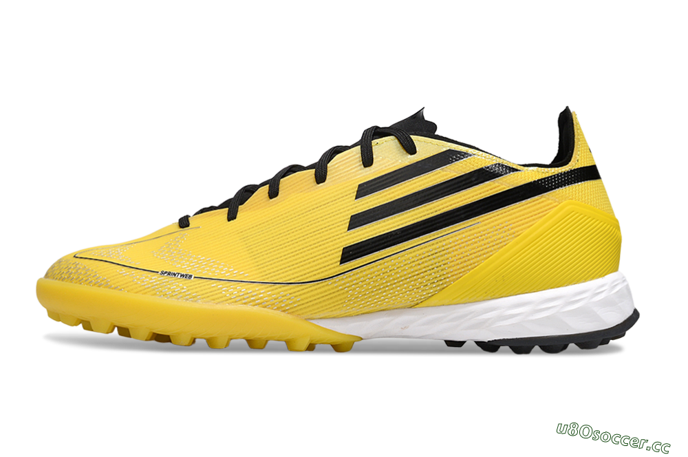 Men's Adidas F50 Pro TF Artificial Turf Low-Tops Football Shoes - Yellow/Black/White 0