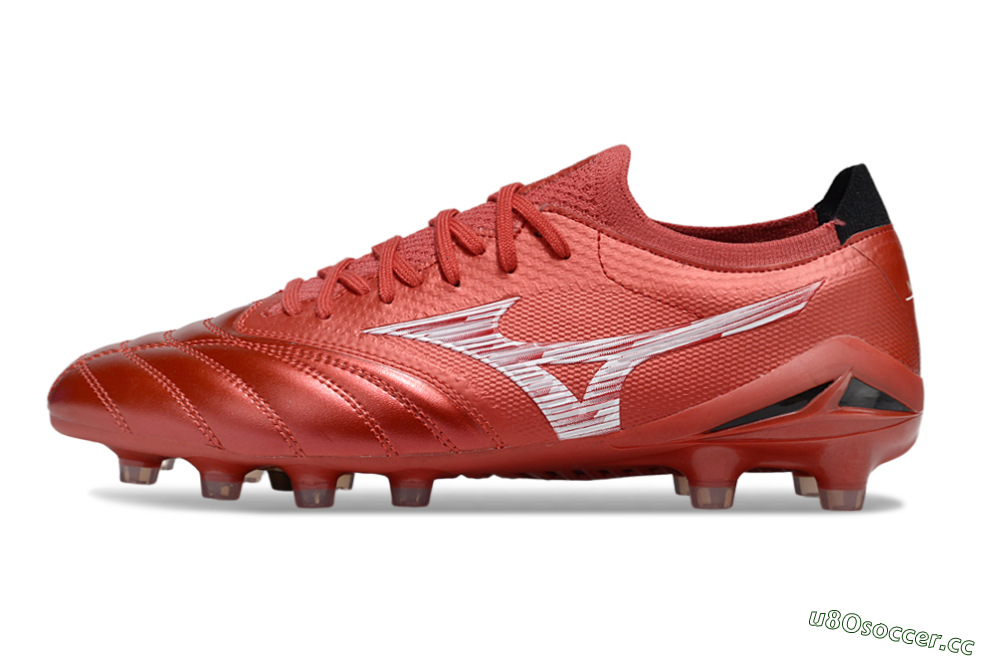 Men's Mizuno Morelia Neo 4 FG Firm Ground Low-Tops Football Boots - Red/White/Black 0