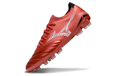 Men's Mizuno Morelia Neo 4 FG Firm Ground Low-Tops Football Boots - Red/White/Black