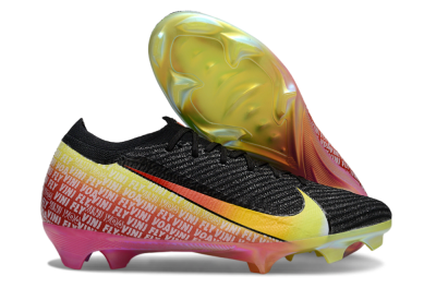 Unisex Nike Air Zoom Mercurial Vapor 16 Elite FG Firm Ground Low-Tops Football Boots - Black/Red/Yellow