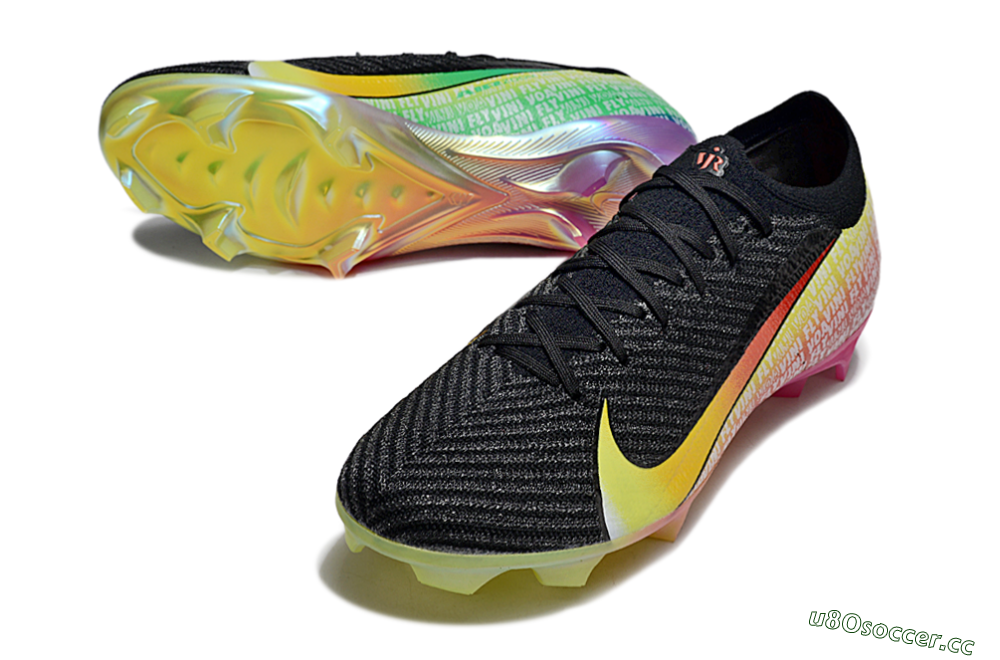 Unisex Nike Air Zoom Mercurial Vapor 16 Elite FG Firm Ground Low-Tops Football Boots - Black/Red/Yellow 3