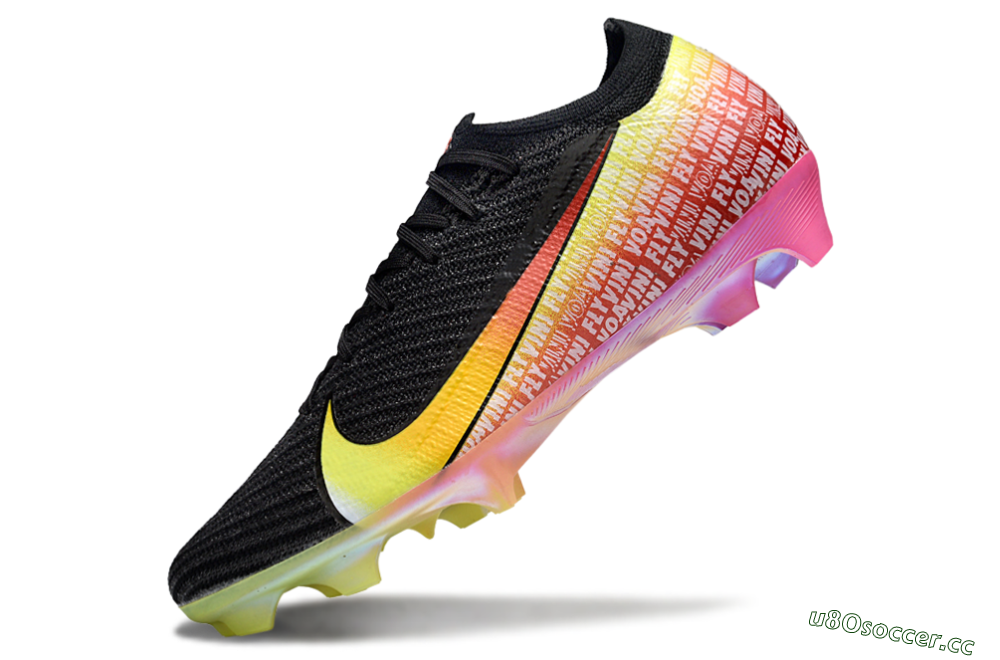 Unisex Nike Air Zoom Mercurial Vapor 16 Elite FG Firm Ground Low-Tops Football Boots - Black/Red/Yellow 5