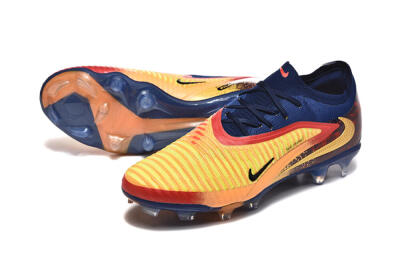 Men's Nike Phantom 6 Elite Low FG Firm Ground Low-Tops Football Boots - Yellow/Blue/Black