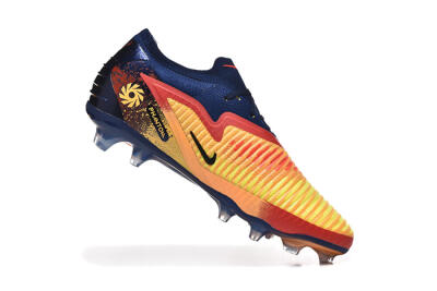 Men's Nike Phantom 6 Elite Low FG Firm Ground Low-Tops Football Boots - Yellow/Blue/Black
