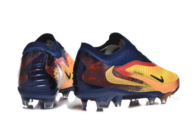 Men's Nike Phantom 6 Elite Low FG Firm Ground Low-Tops Football Boots - Yellow/Blue/Black