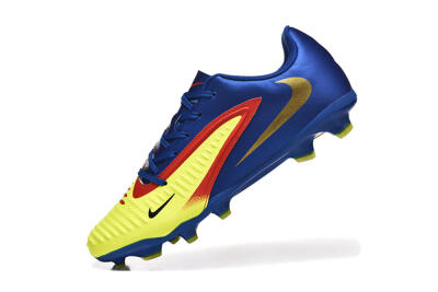 Men's Nike Phantom 6 Elite Low FG Firm Ground Low-Tops Football Boots - Yellow/Blue/Gold