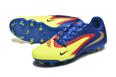 Men's Nike Phantom 6 Elite Low FG Firm Ground Low-Tops Football Boots - Yellow/Blue/Gold