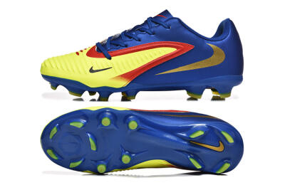 Men's Nike Phantom 6 Elite Low FG Firm Ground Low-Tops Football Boots - Yellow/Blue/Gold