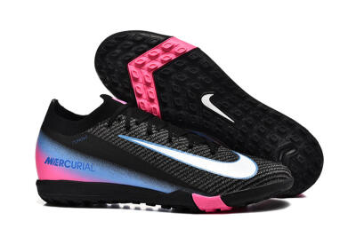 Men's Nike Air Zoom Mercurial Vapor 15 Elite TF Artificial Turf Low-Tops Football Shoes - Black/White/Blue/Pink