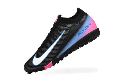 Men's Nike Air Zoom Mercurial Vapor 15 Elite TF Artificial Turf Low-Tops Football Shoes - Black/White/Blue/Pink