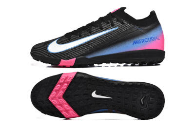 Men's Nike Air Zoom Mercurial Vapor 15 Elite TF Artificial Turf Low-Tops Football Shoes - Black/White/Blue/Pink