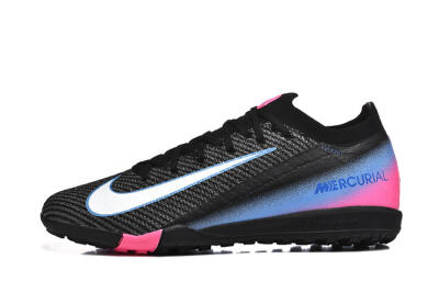 Men's Nike Air Zoom Mercurial Vapor 15 Elite TF Artificial Turf Low-Tops Football Shoes - Black/White/Blue/Pink